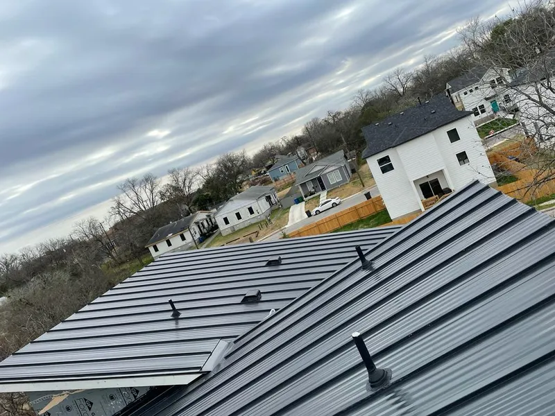 Standing seam metal roof panels with vents for Skylight Repair in Easttown